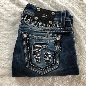 Miss Me Bedazzled Zebra Bootcut Jeans